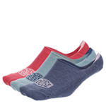 MENS LARGE / EXTRA LARGE NO SHOW SOCKS 3 PAIRS - BLUE