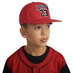 BOYS JERSEY FLAT BRIM HAT - RED