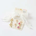 UNISEX HEARTS AND BOWS SHOE CHARMS 4 PACK