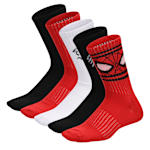 BOYS CREW SOCKS 5 PAIRS - RED