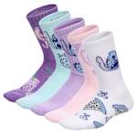 GIRLS CREW SOCKS 5 PAIRS - WHITE