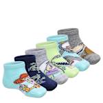 BOYS 2T-4T CREW SOCKS 6 PAIRS - ASSORTED