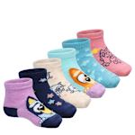 GIRLS 2T-4T CREW SOCKS 6 PAIRS - ASSORTED