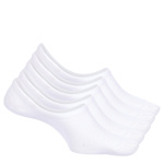 WOMENS SLIP-INS LINER SOCKS 5 PAIRS - WHITE