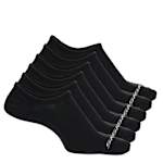 MENS SLIP-INS NO SHOW SOCKS 6 PAIRS - BLACK