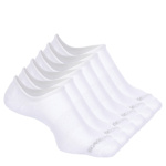 MENS SLIP-INS NO SHOW SOCKS 6 PAIRS - WHITE