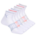 WOMENS QUARTER CREW SOCKS 6 PAIRS - ASSORTED
