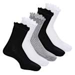 WOMENS LETTUCE ANKLET SOCKS 5 PAIRS