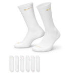 MENS SMALL CREW SOCKS 6 PAIRS - WHITE