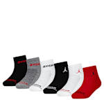 BOYS SMALL LEGEND QUARTER SOCKS 6 PAIRS - RED