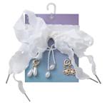 UNISEX LACES AND PEARL BOW