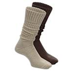 WOMENS RIB SLOUCH SOCKS 2 PAIRS