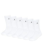BOYS SMALL EVERYDAY ESSENTIALS CREW SOCKS 6 PAIRS - WHITE