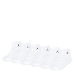 BOYS SMALL EVERYDAY ESSENTIAL QUARTER SOCKS 6 PAIRS - WHITE