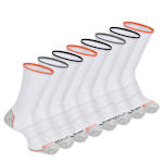 MENS WORK CREW SOCKS 8 PAIRS - WHITE