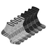MENS WORK HIGH QUARTER SOCKS 8 PAIRS - GREY