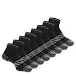 WOMENS WORK HIGH QUARTER SOCKS 8 PAIRS - BLACK