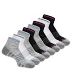 WOMENS WORK HIGH QUARTER SOCKS 8 PAIRS - GREY