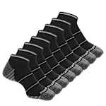 WOMENS LOW CUT SOCKS 8 PAIRS - BLACK
