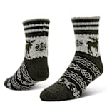 MENS ALOE INFUSED CREW SLIPPER SOCK 1 PAIR - GREEN