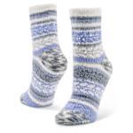 WOMENS ALOE INFUSED CREW SLIPPER SOCK 1 PAIR - ASSORTED