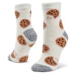 WOMENS ALOE INFUSED CREW SLIPPER SOCK 1 PAIR - ASSORTED