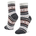 WOMENS ALOE INFUSED CREW SLIPPER SOCK 1 PAIR - ASSORTED