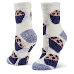 WOMENS ALOE INFUSED CREW SLIPPER SOCK 1 PAIR - ASSORTED