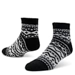 MENS ALOE INFUSED QUARTER SLIPPER SOCK 1 PAIR - BLACK