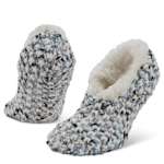 WOMENS ALOE INFUSED SLIPPER 1 PAIR - ASSORTED
