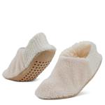 WOMENS ALOE INFUSED SLIPPER 1 PAIR - ASSORTED