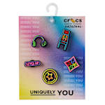 UNISEX LEVEL UP GAMER  5 PACK JIBBITZ - ASSORTED