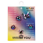 UNISEX IRIDESCENT METAL 5 PACK JIBBITZ