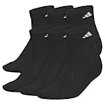 WOMENS CLASSIC CUSHIONED LOW CUT SOCKS 6 PAIRS - BLACK