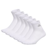 WOMENS CLASSIC CUSHIONED QUARTER SOCKS 6 PAIRS - WHITE
