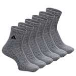 MENS LARGE CLASSIC CUSHIONED QUARTER SOCKS 6 PAIRS