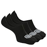 WOMENS SMALL/MEDIUM NO SHOW SOCKS 3 PAIRS - BLACK