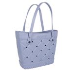 UNISEX MEDIUM QUILTED TOTE - BLUE