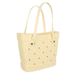 UNISEX MEDIUM QUILTED TOTE - YELLOW