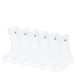 BOYS EXTRA SMALL EVERYDAY ESSENTIAL CREW SOCKS 6 PAIRS - WHITE