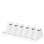 BOYS XXS EVERYDAY DRI FIT QUARTER SOCKS 6 PAIRS - WHITE