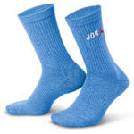 MENS MEDIUM CREW SOCKS 3 PAIRS - LIGHT BLUE
