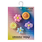 UNISEX PUFFY FLOWERS 5 PACK JIBBITZ - ASSORTED