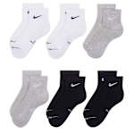 MENS MEDIUM ELEVATED QUARTER SOCKS 6 PAIRS - ASSORTED