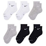 MENS LARGE ELEVATED QUARTER SOCKS 6 PAIRS - ASSORTED