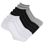 WOMENS LOW CUT SOCKS 8 PAIRS - WHITE