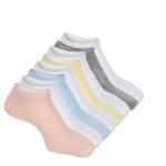 WOMENS LOW CUT SOCKS 8 PAIRS - BLUSH
