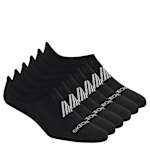 WOMENS SLIP-INS NO SHOW SOCKS 6 PAIRS - BLACK