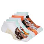 GIRLS NO SHOW SOCKS 6 PAIRS - ASSORTED