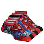 BOYS NO SHOW SOCKS 6 PAIRS - RED